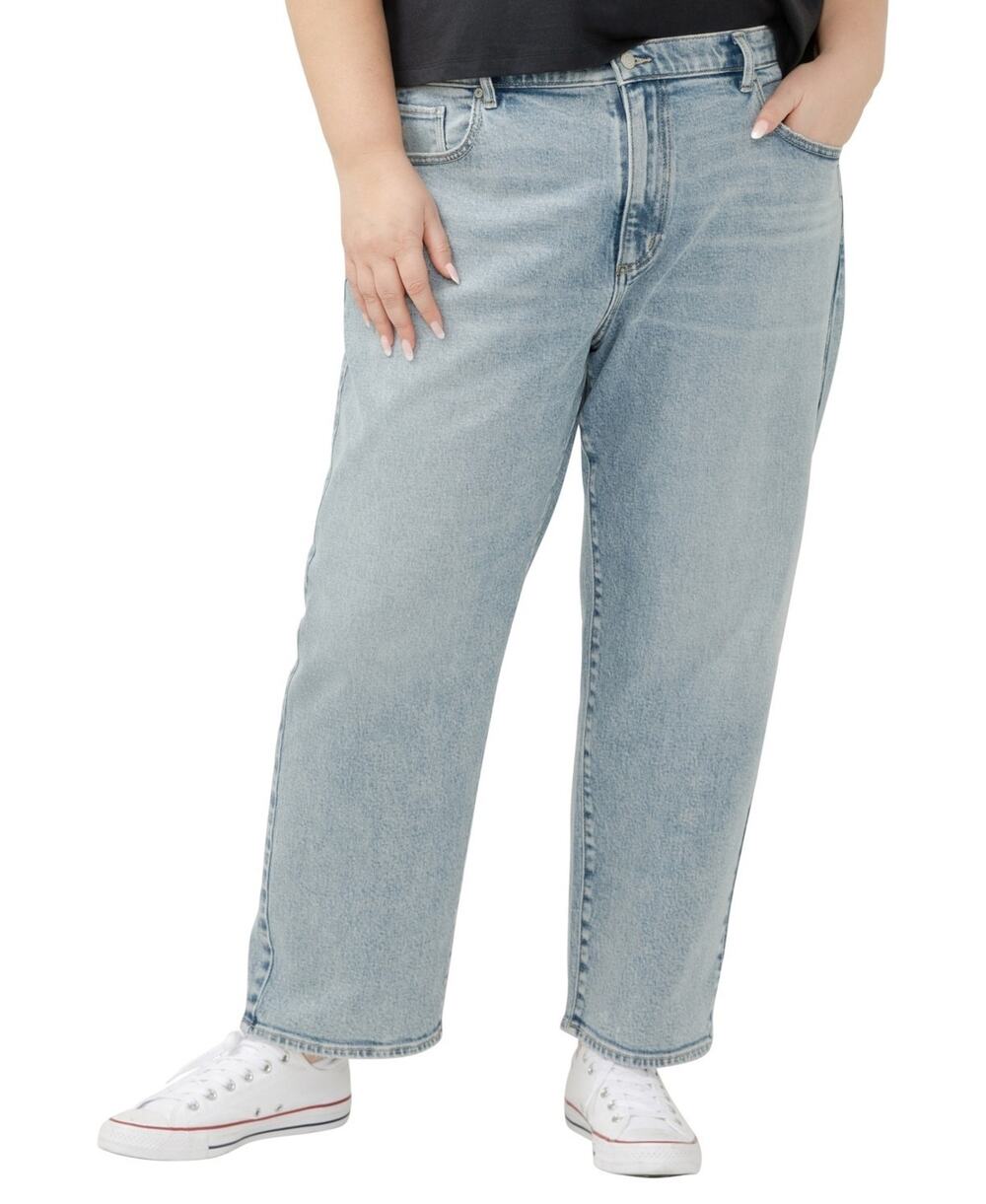 Silver Jeans Co. Plus Size 90s High Rise Relaxed Jeans Blue Size 18W/28L 3185